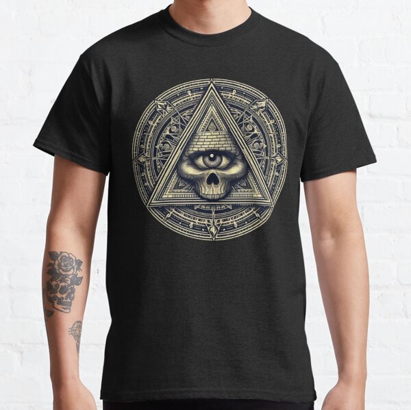 Vista previa del artículo con la obra «Pinturas de la serie Illuminati: El ojo que todo lo ve, Pirámides y Calavera, Masones, Conocimiento, Misterio.», diseñado y vendido por 2012DreamVision.