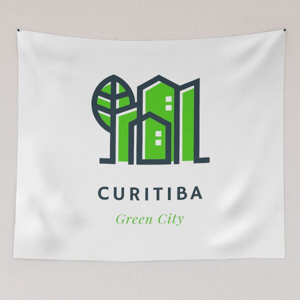 Item preview, Curitiba Brazil Latin America Sustainable Green City Logo designed and sold by Vintage-TM.
