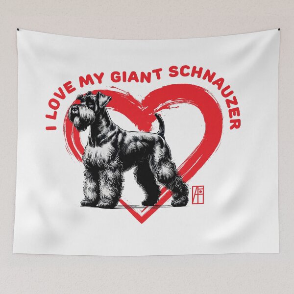 Item preview, I Love My Giant Schnauzer - I Love my dog - Family dog designed and sold by ArtProjectShop.