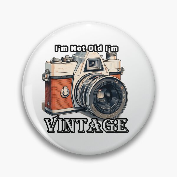 Item preview, I'm not old im vintage retro photo Camera 35mm with lens illustration designed and sold by TankandDPS.