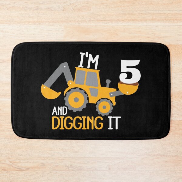 Item preview, Construction Birthday Digging It: 5th Birthday on Black designed and sold by sweetbelle.