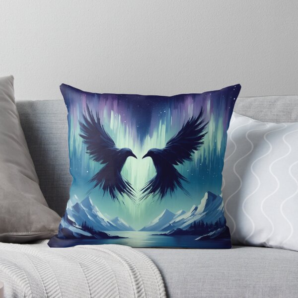 Item preview, Northern Lights Heart Ravens designed and sold by AEGIR-.