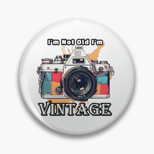 Item preview, I'm not old im vintage retro photo Camera 35mm with lens illustration 3 designed and sold by TankandDPS.
