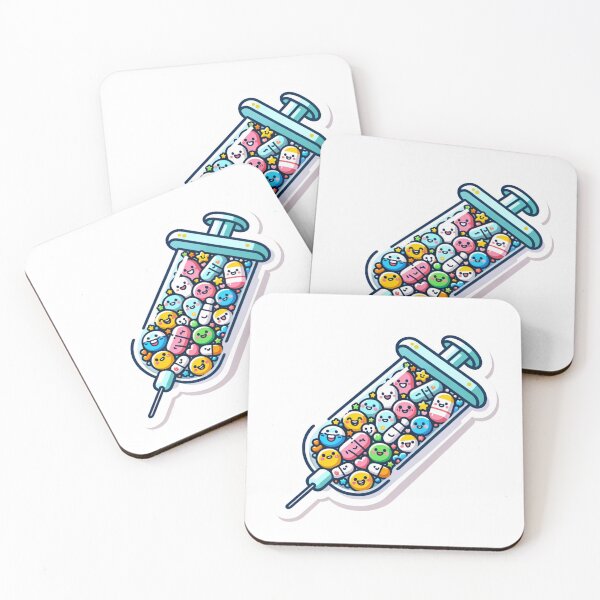 Item preview, Happy Character Syringe Sticker Fun designed and sold by mymagicstoreus.