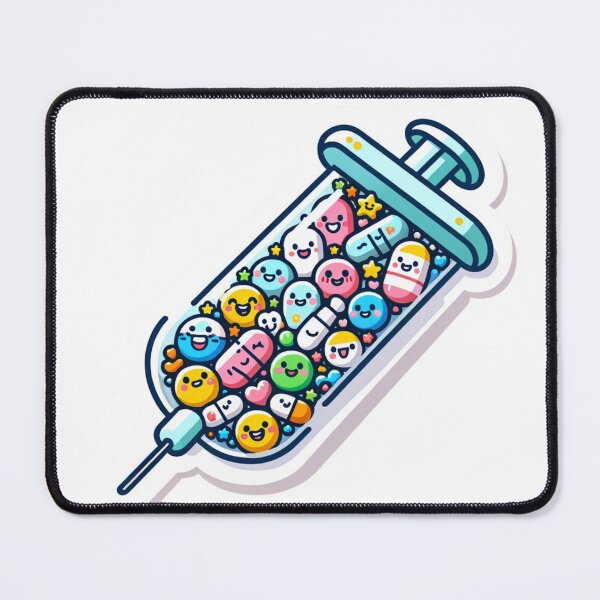 Item preview, Happy Character Syringe Sticker Fun designed and sold by mymagicstoreus.