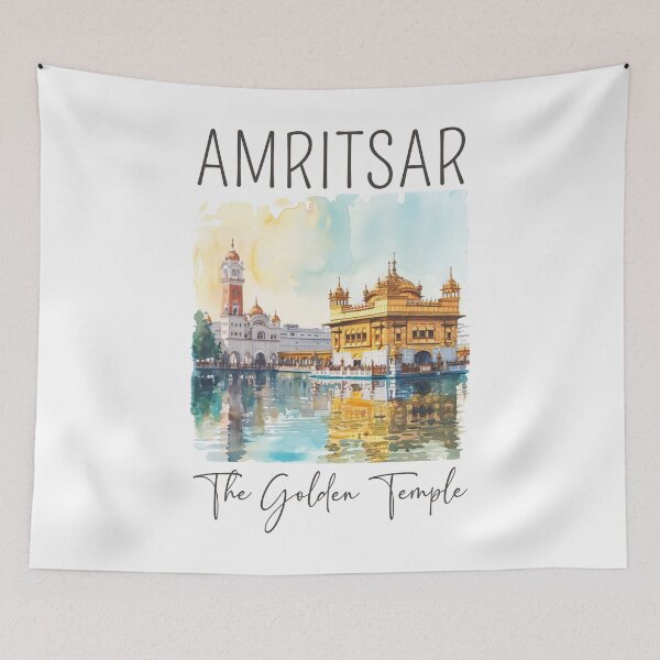 Item preview, Watercolor Design of The Golden Temple in Amritsar - India designed and sold by Sketch-Shack.