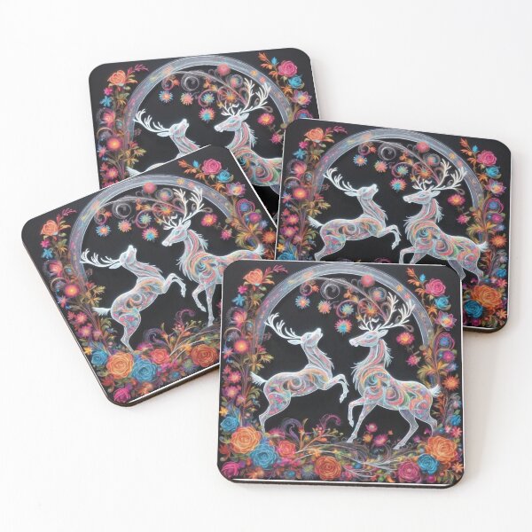 Item preview, Couple Reindeers  Love Flowers  designed and sold by BotunPeony.