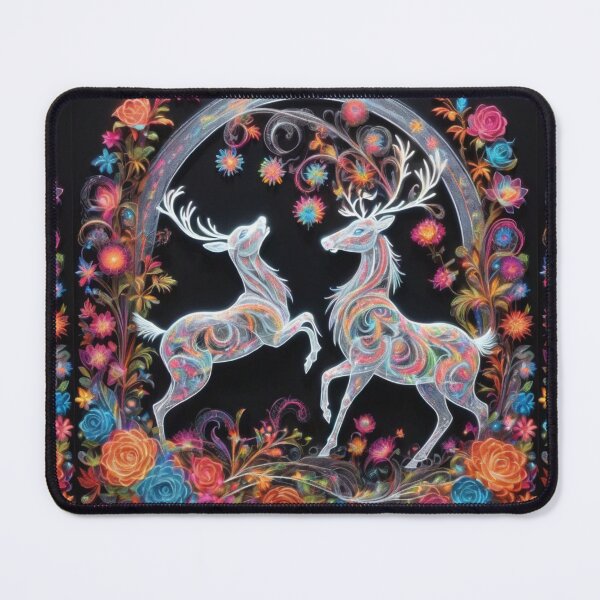 Item preview, Couple Reindeers  Love Flowers  designed and sold by BotunPeony.