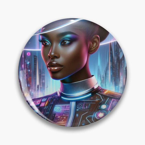 Item preview, Timeless Elegance in Futuristic Exploration/ Lady In Church Hat designed and sold by mymagicstoreus.
