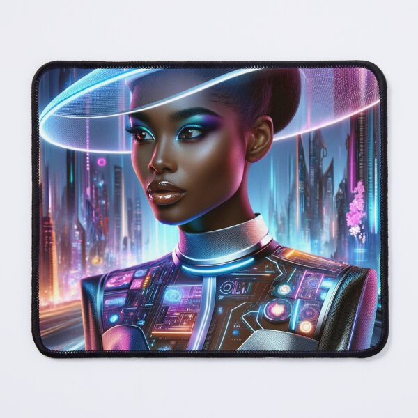 Item preview, Timeless Elegance in Futuristic Exploration/ Lady In Church Hat designed and sold by mymagicstoreus.