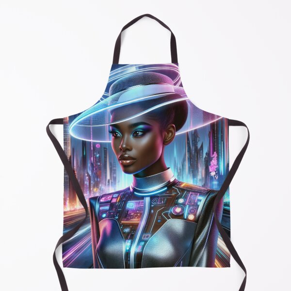 Item preview, Timeless Elegance in Futuristic Exploration/ Lady In Church Hat designed and sold by mymagicstoreus.