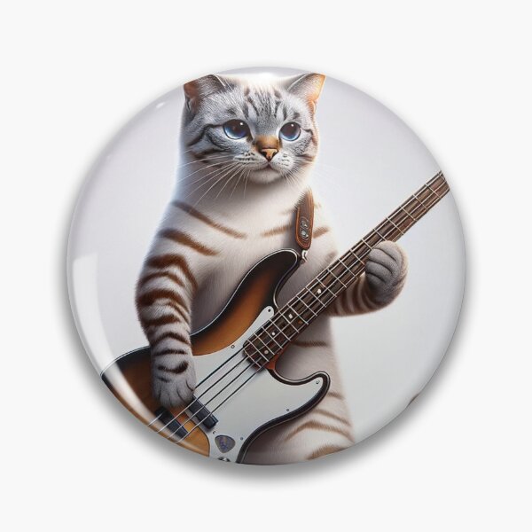 Item preview, the cats Simba playing the bass designed and sold by Simbarte.
