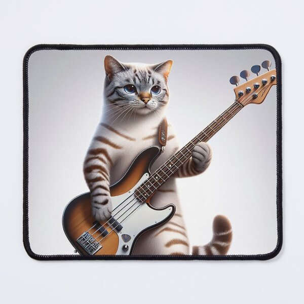 Item preview, the cats Simba playing the bass designed and sold by Simbarte.