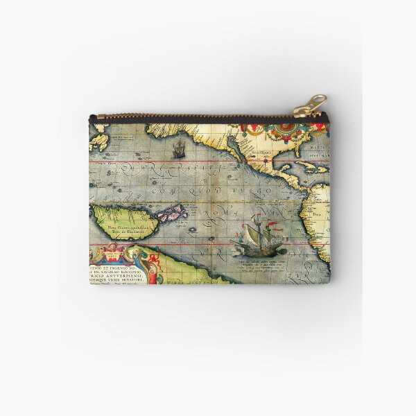 Item preview, Magellans ship Victoria in Antique Nautical Map Pacific Ocean 1589 designed and sold by BulganLumini.