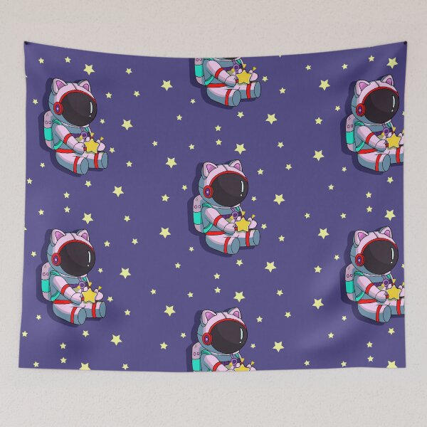 Item preview, Astronaut with cat ears and stars designed and sold by Shinymeww.