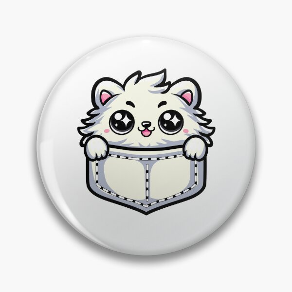 Item preview, cute cartoon Chubby Cat Hiding in Pocket designed and sold by Design_for_merch.