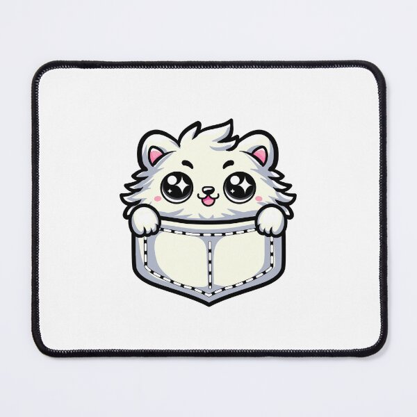 Item preview, cute cartoon Chubby Cat Hiding in Pocket designed and sold by Design_for_merch.