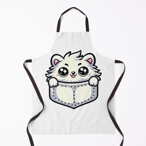 Item preview, cute cartoon Chubby Cat Hiding in Pocket designed and sold by Design_for_merch.