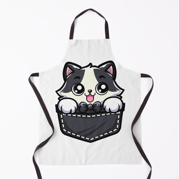 Item preview, cute cartoon Curious Chubby Cat, A fat cat peeking out from your pocket designed and sold by Design_for_merch.