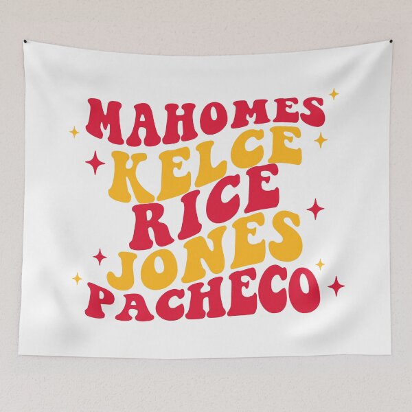 Item preview, Mahomes, Kelce, Rice, Jones, Pacheco designed and sold by billsmania.