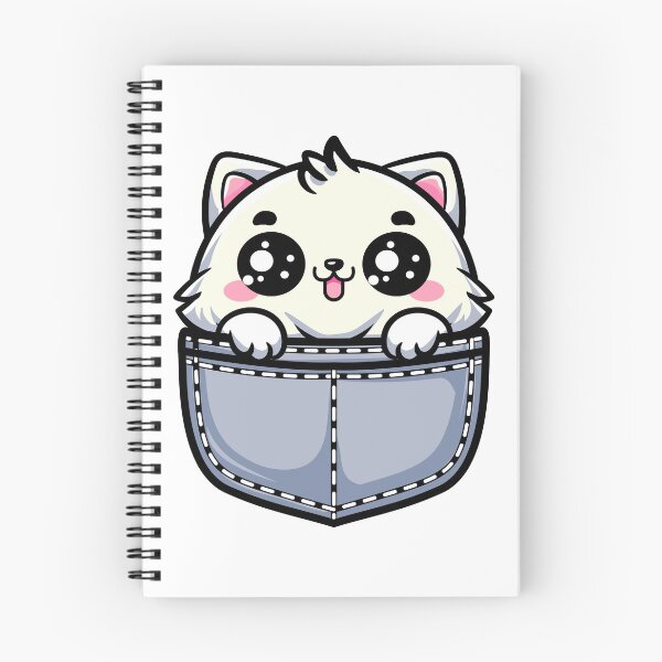 Item preview, cute cartoon Fat Cat Art in Pocket designed and sold by Design_for_merch.