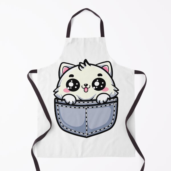 Item preview, cute cartoon Fat Cat Art in Pocket designed and sold by Design_for_merch.