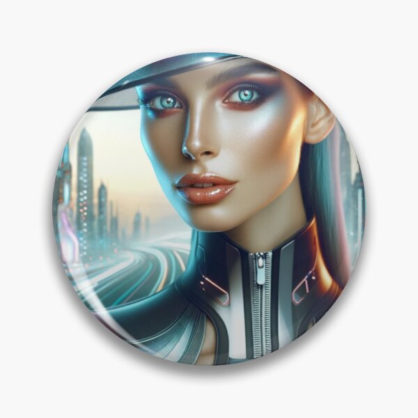 Item preview, Timeless Elegance in Futuristic Exploration/ Lady In Church Hat designed and sold by mymagicstoreus.