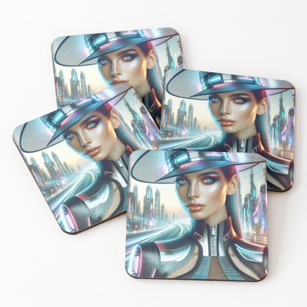Item preview, Timeless Elegance in Futuristic Exploration/ Lady In Church Hat designed and sold by mymagicstoreus.