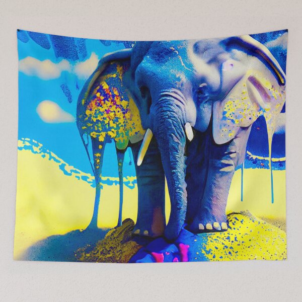Item preview, Elephant Blue Sand designed and sold by TopRBArtist.