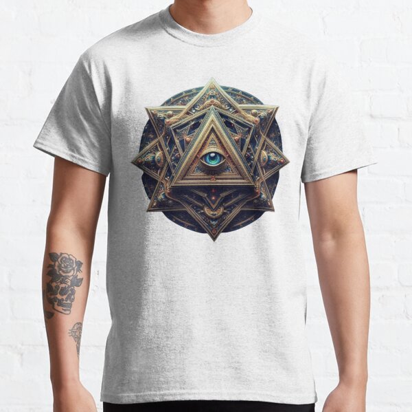 Vista previa del artículo con la obra «Pinturas de la serie Illuminati: el ojo que todo lo ve, pirámides estelares, escrituras antiguas, masones, conocimiento, misterio.», diseñado y vendido por 2012DreamVision.