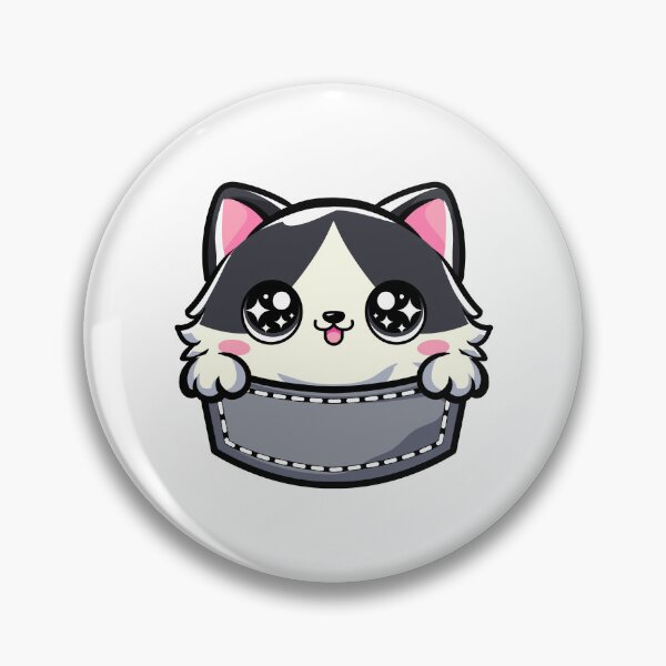 Item preview, cute cartoon Fat Cat Hiding in Pocket designed and sold by Design_for_merch.