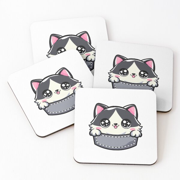 Item preview, cute cartoon Fat Cat Hiding in Pocket designed and sold by Design_for_merch.