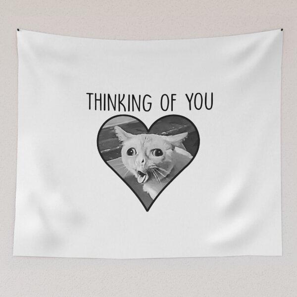 Item preview, valentines day gift thinking of you cat puke meme designed and sold by resindrop.