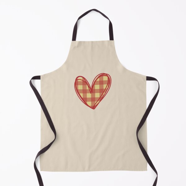 Item preview, Red and yellow plaid heart doodle designed and sold by wonderxwander.
