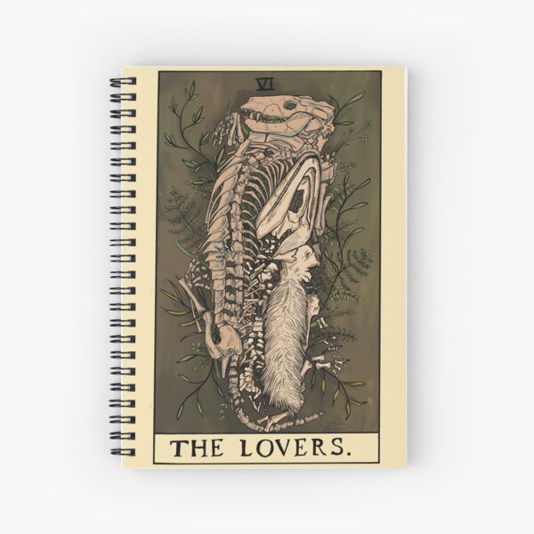 Item preview, Triassic Cuddle Tarot Card: The Lovers designed and sold by ClassyShark.