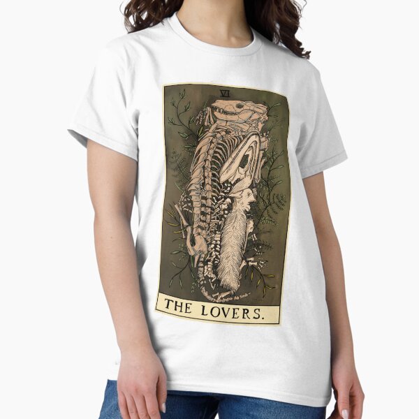 Item preview, Triassic Cuddle Tarot Card: The Lovers designed and sold by ClassyShark.