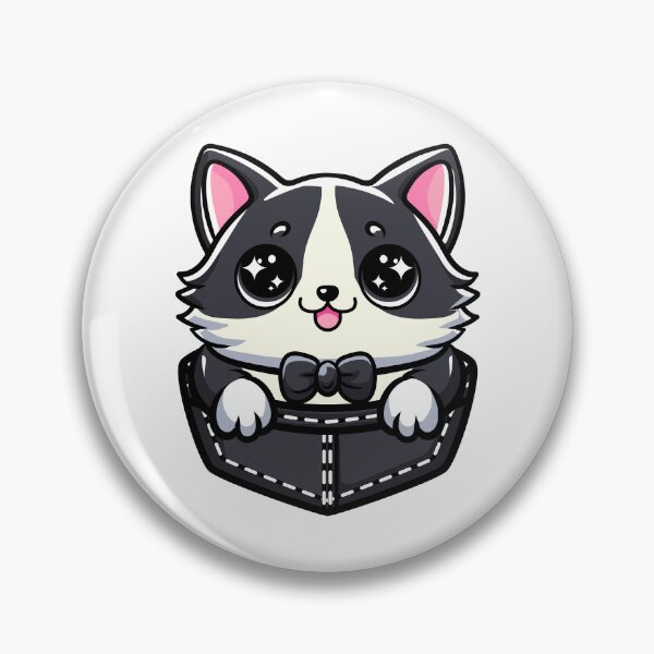 Item preview, cute cartoon Fat Cat in Pocket, obese cat Hiding in Your Pocket designed and sold by Design_for_merch.
