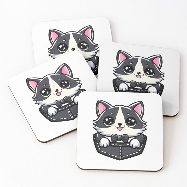 Item preview, cute cartoon Fat Cat in Pocket, obese cat Hiding in Your Pocket designed and sold by Design_for_merch.