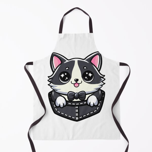 Item preview, cute cartoon Fat Cat in Pocket, obese cat Hiding in Your Pocket designed and sold by Design_for_merch.