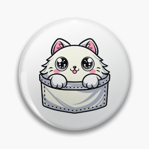 Item preview, cute cartoon fat cat in the pocket designed and sold by Design_for_merch.
