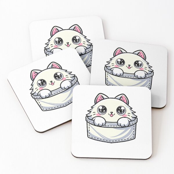 Item preview, cute cartoon fat cat in the pocket designed and sold by Design_for_merch.