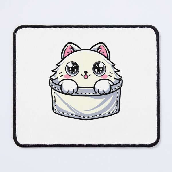 Item preview, cute cartoon fat cat in the pocket designed and sold by Design_for_merch.