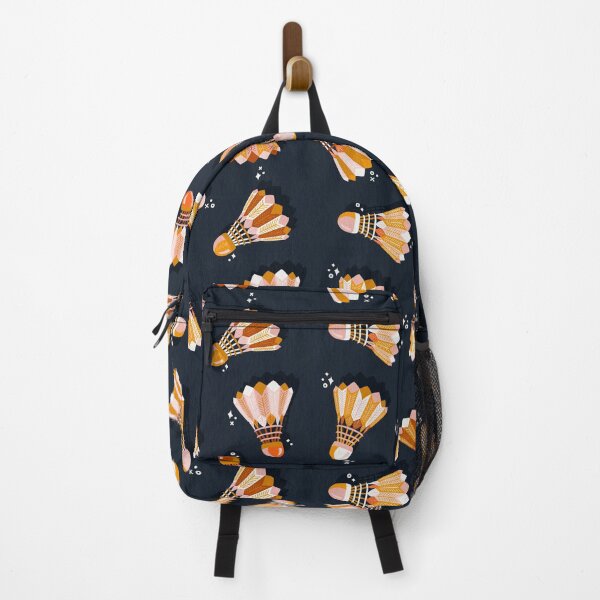 Item preview, Badminton Birdies – Retro Sunshine on Navy designed and sold by Cat Coquillette.