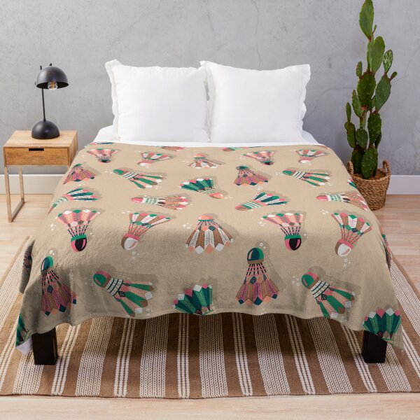 Item preview, Badminton Birdies – Pink & Teal on Cream designed and sold by Cat Coquillette.