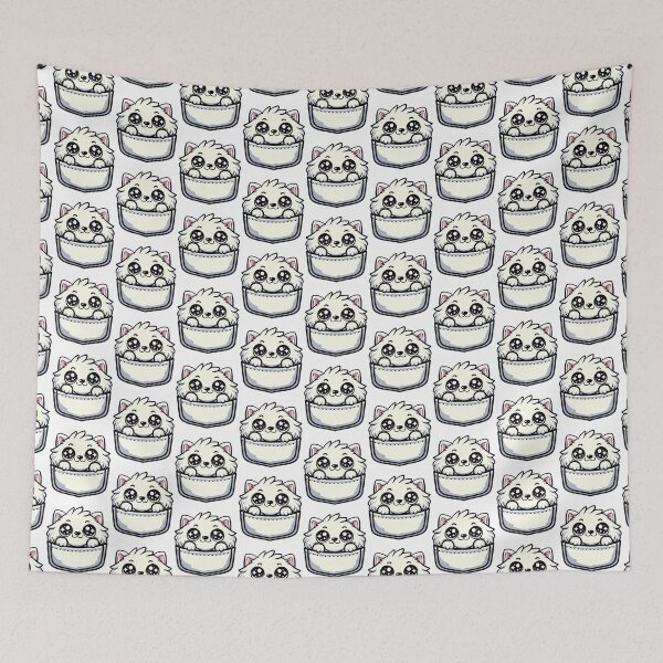 Item preview, cute cartoon obese cat in my pocket designed and sold by Design_for_merch.