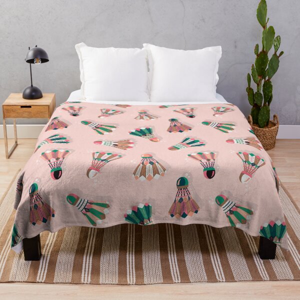 Item preview, Badminton Birdies – Pink & Teal on Blush designed and sold by Cat Coquillette.