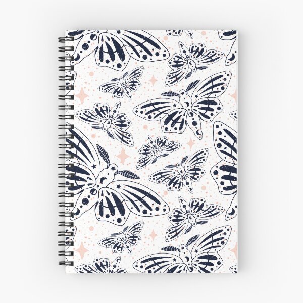 Item preview, Dark moth in the light seamless pattern | White designed and sold by Emoke Horvath.