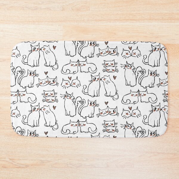 Item preview, Valentines Day Cats Pattern designed and sold by riahdrawsthings.