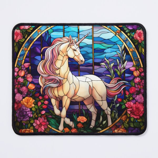 Item preview, Stained Glass Unicorn designed and sold by CosmicAnomaly.