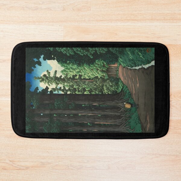 Item preview, The Road to Nikkô, Hasui Kawase, Nikko Kaido A road through a deep forest leading to Nikko designed and sold by EmeraldeaArt.